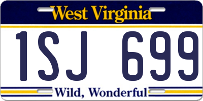 WV license plate 1SJ699