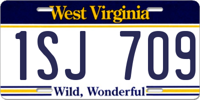 WV license plate 1SJ709