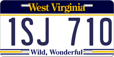 WV license plate 1SJ710