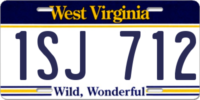 WV license plate 1SJ712