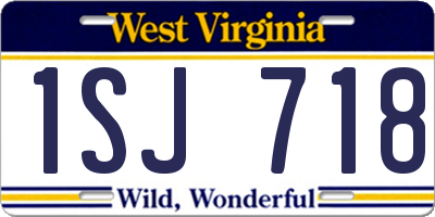 WV license plate 1SJ718