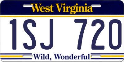 WV license plate 1SJ720