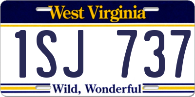 WV license plate 1SJ737