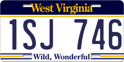 WV license plate 1SJ746