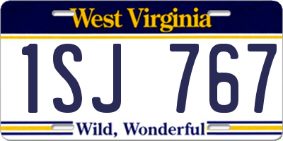 WV license plate 1SJ767