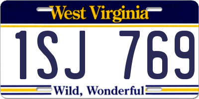 WV license plate 1SJ769