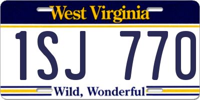 WV license plate 1SJ770