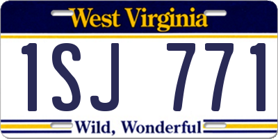 WV license plate 1SJ771