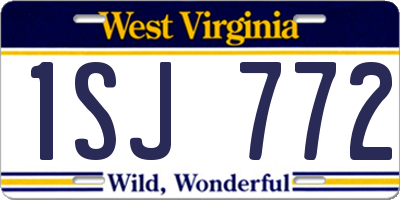 WV license plate 1SJ772