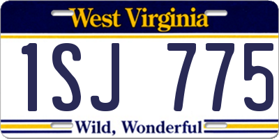 WV license plate 1SJ775