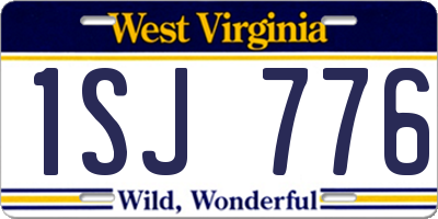 WV license plate 1SJ776