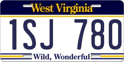 WV license plate 1SJ780
