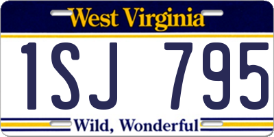 WV license plate 1SJ795