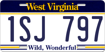 WV license plate 1SJ797