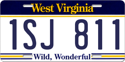 WV license plate 1SJ811