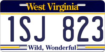 WV license plate 1SJ823