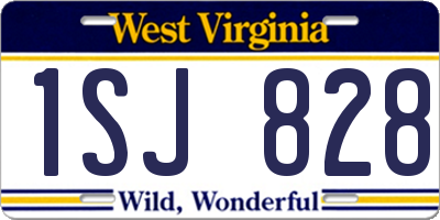 WV license plate 1SJ828