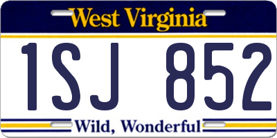 WV license plate 1SJ852