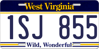WV license plate 1SJ855