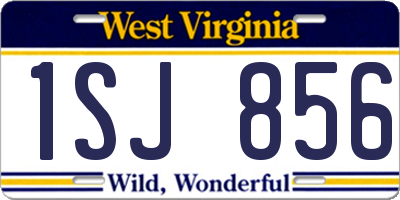 WV license plate 1SJ856