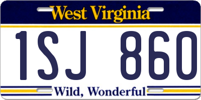 WV license plate 1SJ860