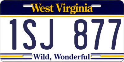 WV license plate 1SJ877