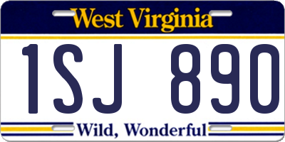 WV license plate 1SJ890