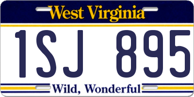 WV license plate 1SJ895