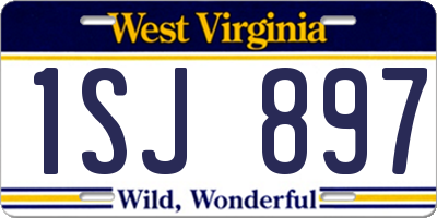 WV license plate 1SJ897