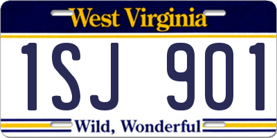 WV license plate 1SJ901