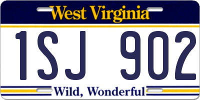 WV license plate 1SJ902