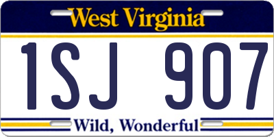 WV license plate 1SJ907