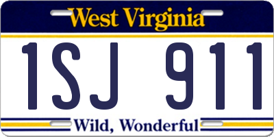 WV license plate 1SJ911