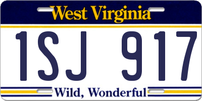 WV license plate 1SJ917