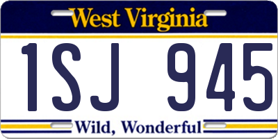 WV license plate 1SJ945