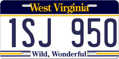 WV license plate 1SJ950