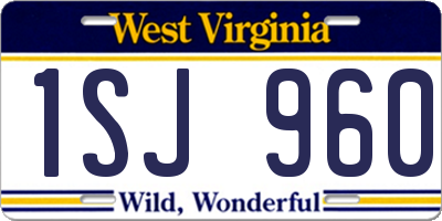 WV license plate 1SJ960