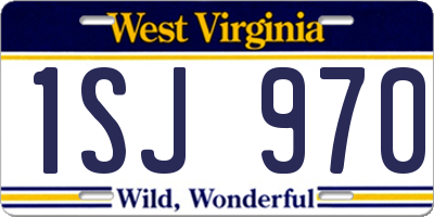 WV license plate 1SJ970