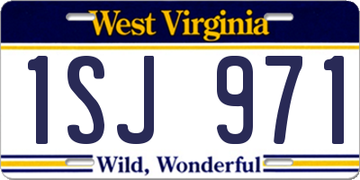 WV license plate 1SJ971