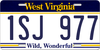 WV license plate 1SJ977