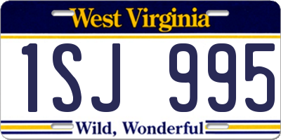 WV license plate 1SJ995