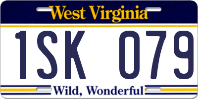 WV license plate 1SK079