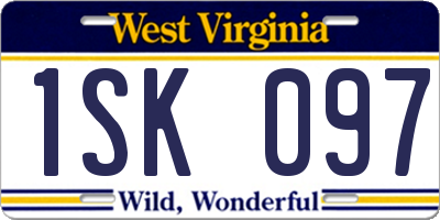 WV license plate 1SK097