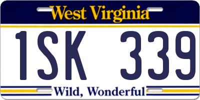 WV license plate 1SK339