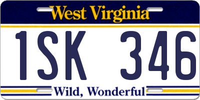WV license plate 1SK346
