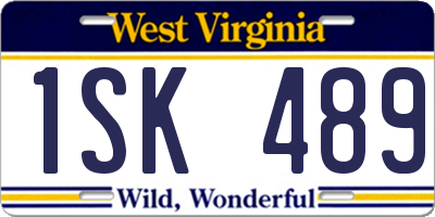 WV license plate 1SK489