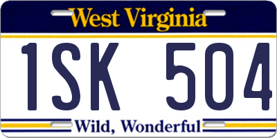 WV license plate 1SK504