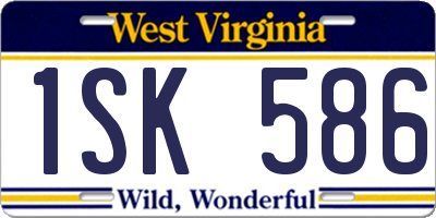 WV license plate 1SK586