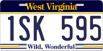 WV license plate 1SK595