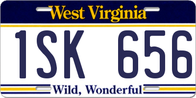 WV license plate 1SK656